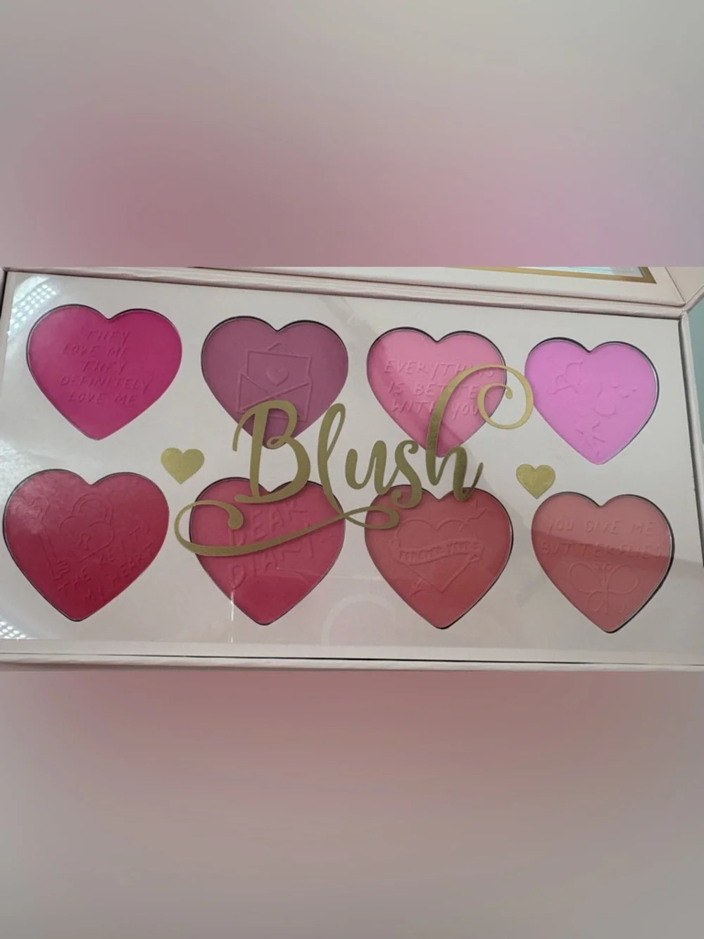P. Louise. My First Blush Palette 8 Heart Shaped Blush Powder Blush Shades